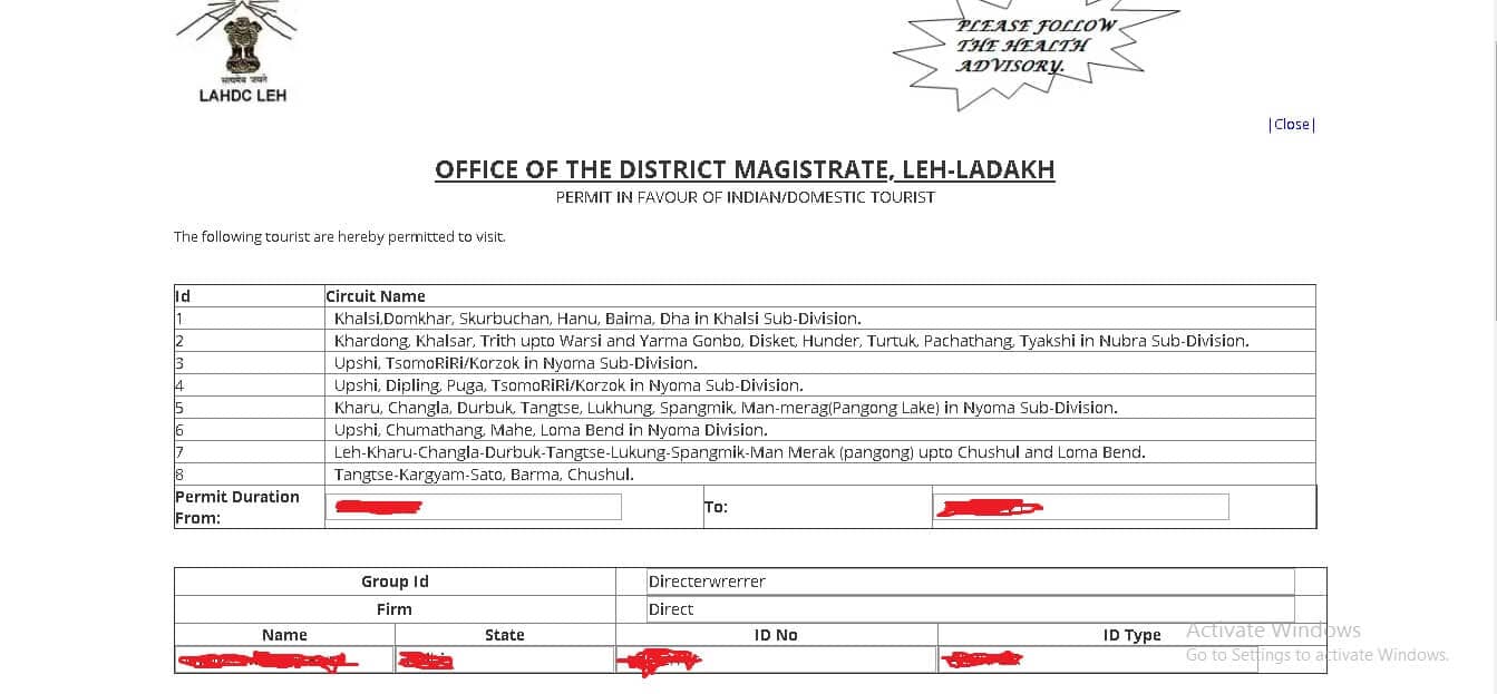 Ladakh Permit screen 01