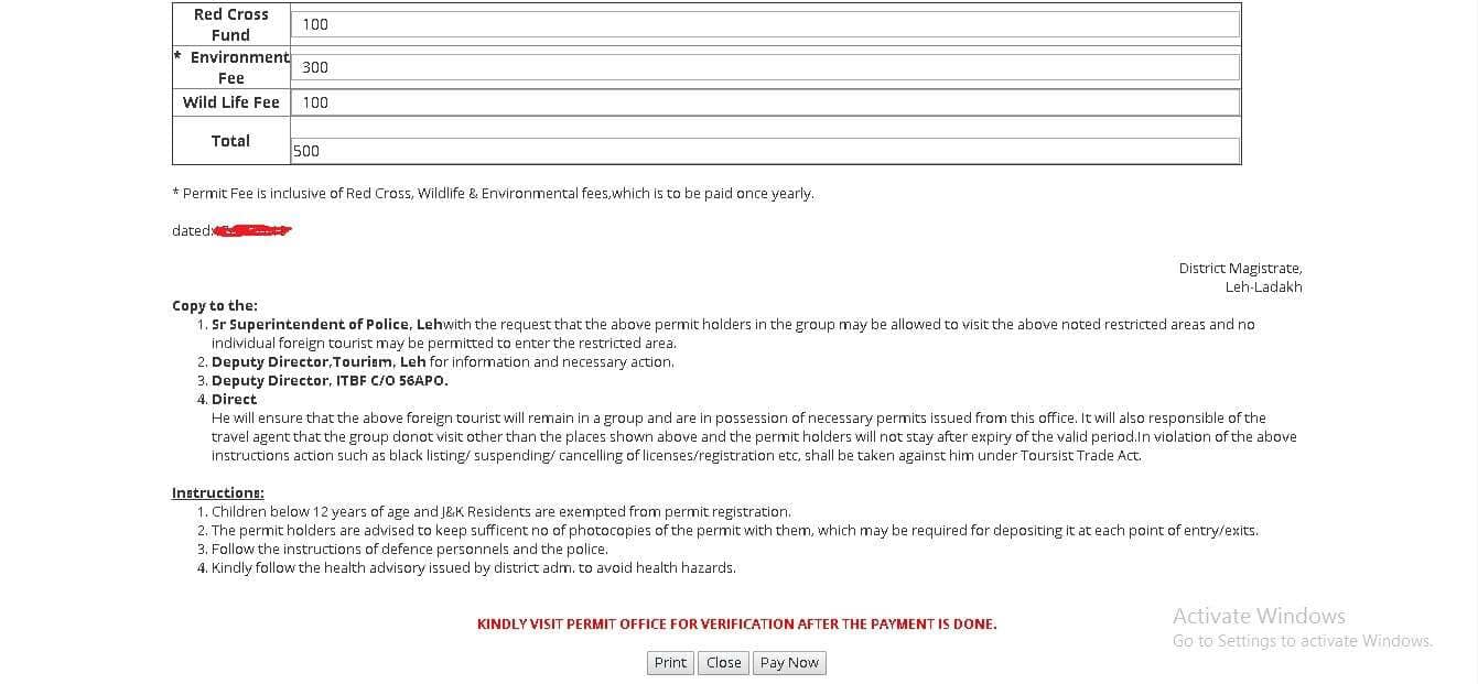 Ladakh Permit screen 02